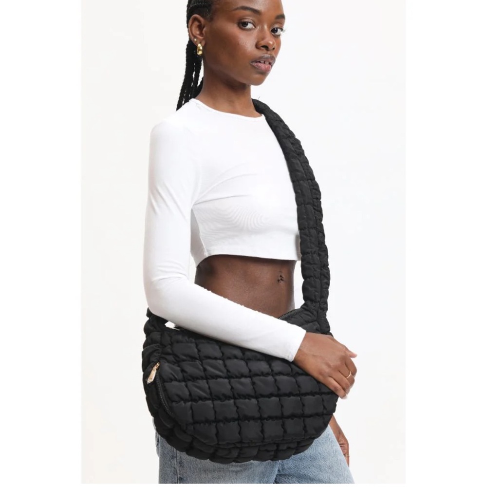 Brown Quilted Women's Bag